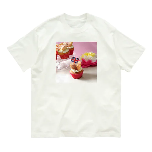 バタフライカップケーキ ソロ オーガニックコットンTシャツ