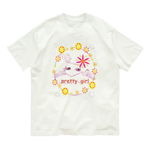 pretty girl オーガニックコットンTシャツ