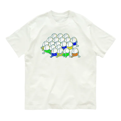 ぱんすてぃ・だんぷてぃ(増殖おすわり) オーガニックコットンTシャツ