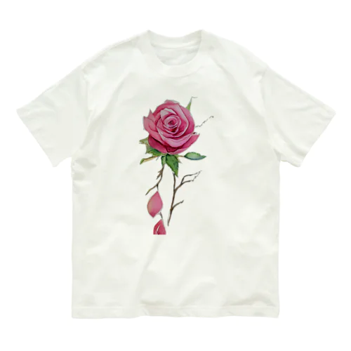 薔薇色の愛 オーガニックコットンTシャツ