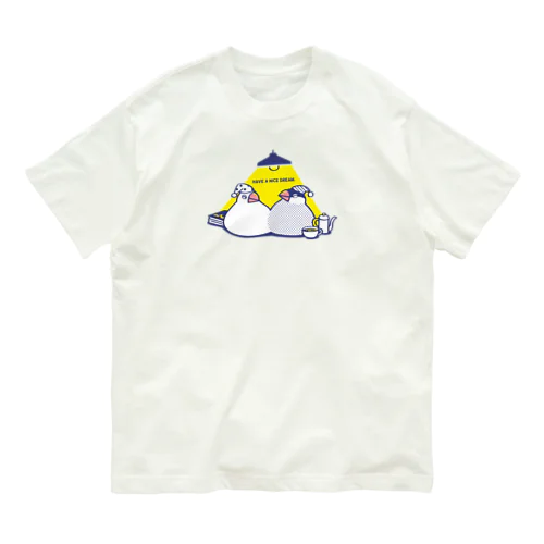 おやすみ文鳥　ランプ オーガニックコットンTシャツ