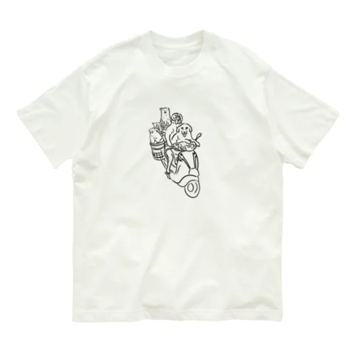 過積載・線画ver オーガニックコットンTシャツ