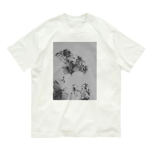 モノクロフラワー Organic Cotton T-Shirt