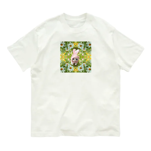 草原をお散歩するミルキーちゃん☆ オーガニックコットンTシャツ