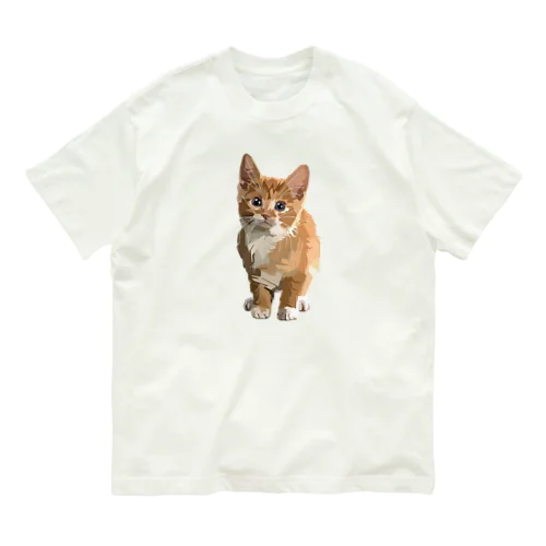 面白い猫、ケティ、猫の家 Organic Cotton T-Shirt