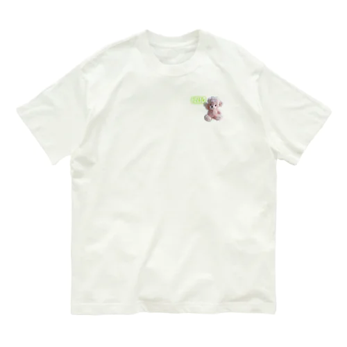 hello クマさん オーガニックコットンTシャツ