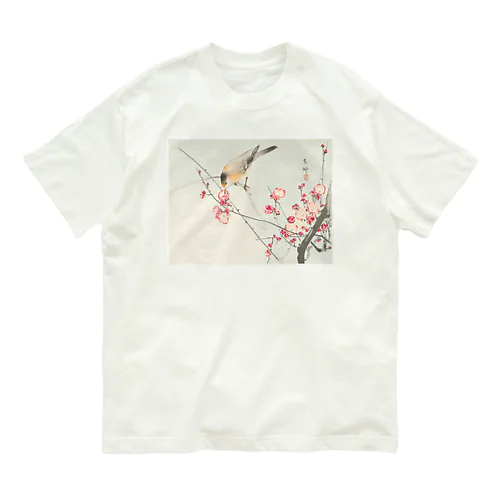 小原古邨　梅に鶯　Ohara Koson / Songbird on blossom branch Organic Cotton T-Shirt