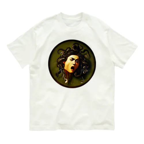 メドゥーサ　カラヴァッジオ　Caravaggio / Medusa オーガニックコットンTシャツ