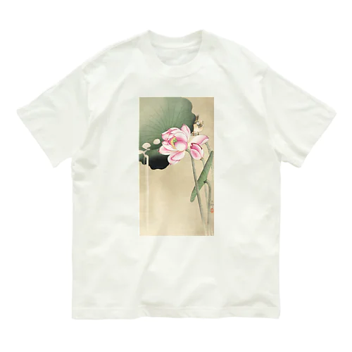 小原古邨　蓮と雀　Ohara Koson / Songbird and Lotus Organic Cotton T-Shirt