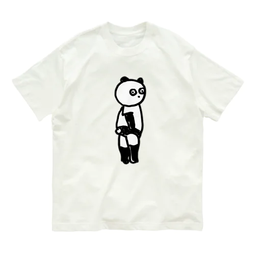 パンダのようでそうでもないパン子ちゃん　01 オーガニックコットンTシャツ