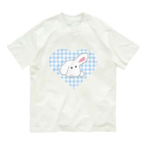 もちふわうさぎぱすてるはーと オーガニックコットンTシャツ