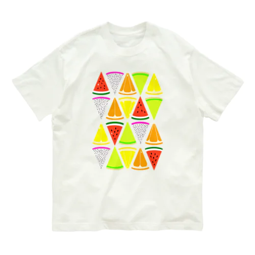 三角のフルーツ オーガニックコットンTシャツ
