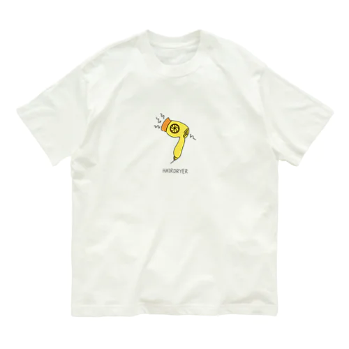 HAIR DRYER_透明 オーガニックコットンTシャツ