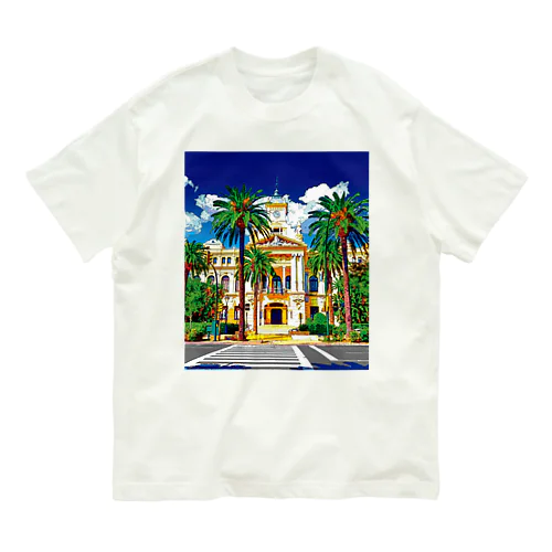 スペイン マラガの市庁舎 オーガニックコットンTシャツ