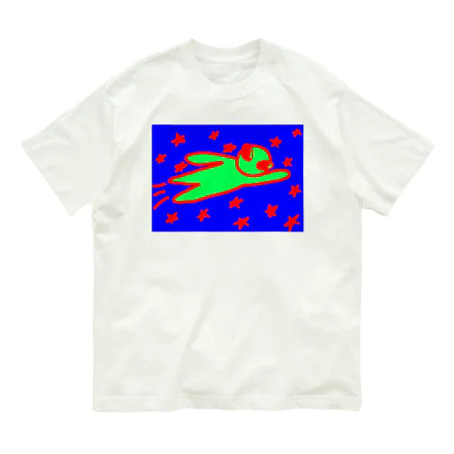 宇宙人、空を飛ぶ Organic Cotton T-Shirt