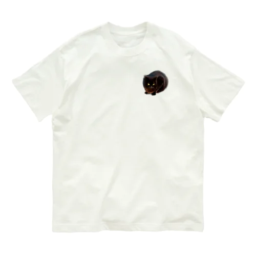 おすわりクロ猫 Organic Cotton T-Shirt