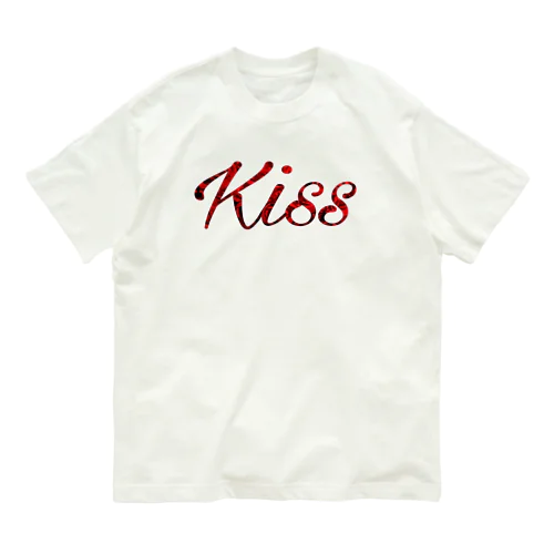 Kiss デザイン オーガニックコットンTシャツ