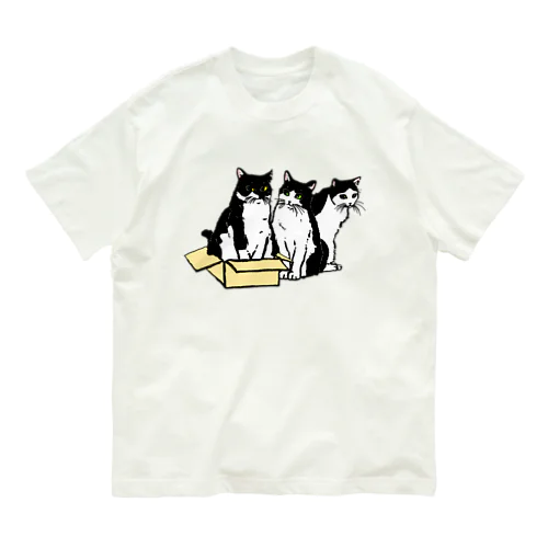 箱に入りたい白黒猫たち Organic Cotton T-Shirt