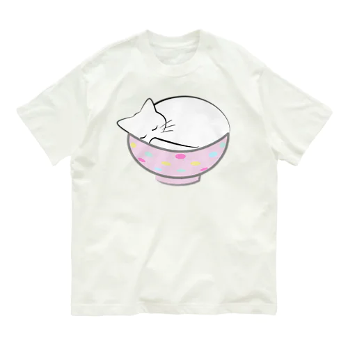 ねこ丼 オーガニックコットンTシャツ