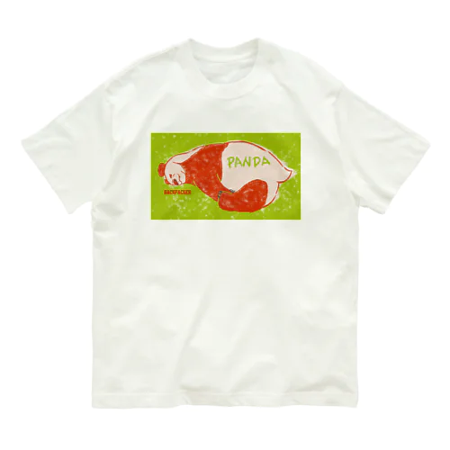 南紀白浜パンダ1 オーガニックコットンTシャツ