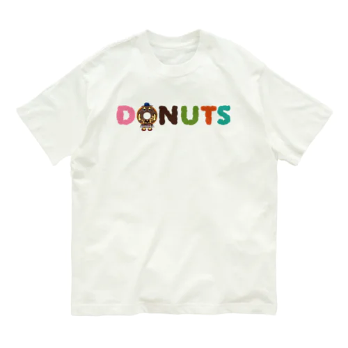 ドーナッツ ロゴ x キャラメルウォールナッツ Organic Cotton T-Shirt