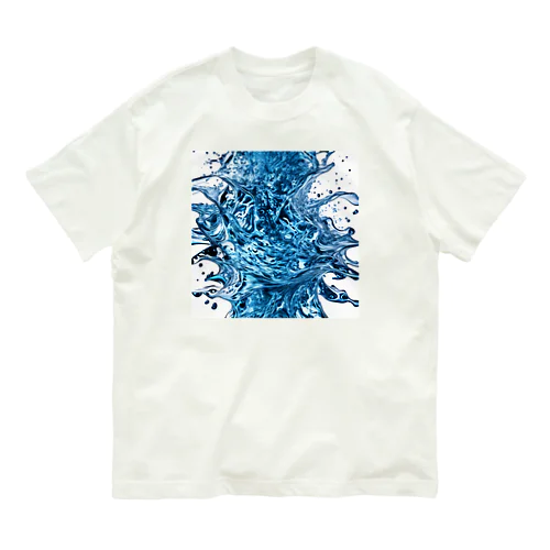 水バーン オーガニックコットンTシャツ