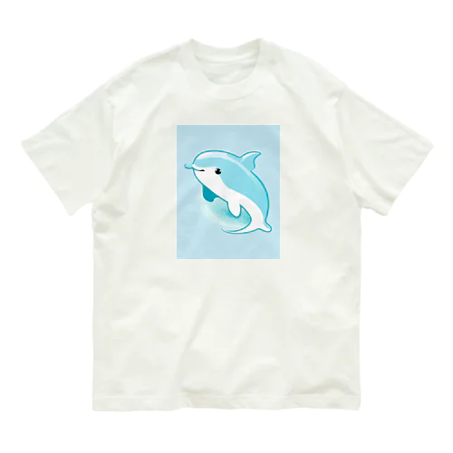 癒しのハッピードルフィン　Healing Happy Dolphine オーガニックコットンTシャツ