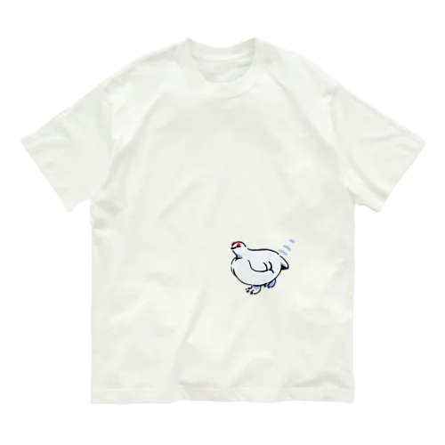 こっちに来るライチョウさん オーガニックコットンTシャツ