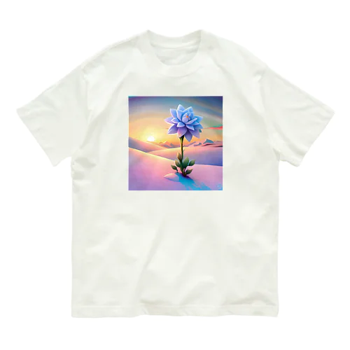 雪原の雪花 オーガニックコットンTシャツ