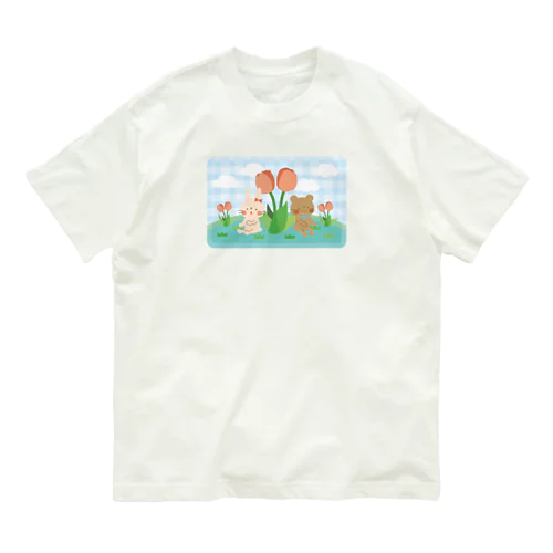 天才バカップル　チューリップ Organic Cotton T-Shirt