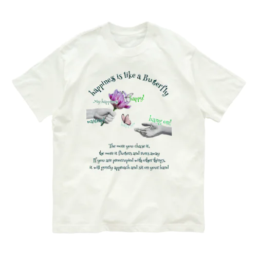 βutterfly オーガニックコットンTシャツ