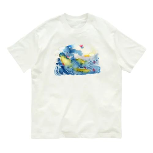 水彩ペイント・和風の抽象画 Organic Cotton T-Shirt