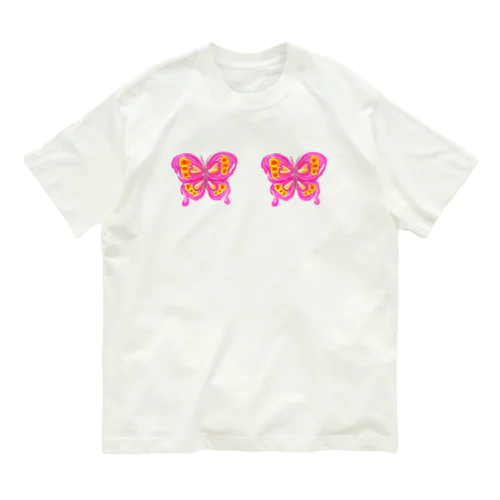 ピンクの蝶々bra Organic Cotton T-Shirt