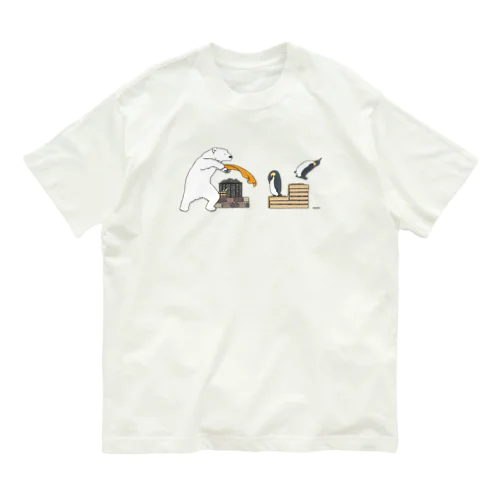 シロクマロウリュ オーガニックコットンTシャツ