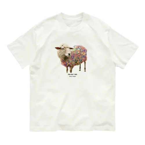 me as i am_color(ひつじさん) Organic Cotton T-Shirt