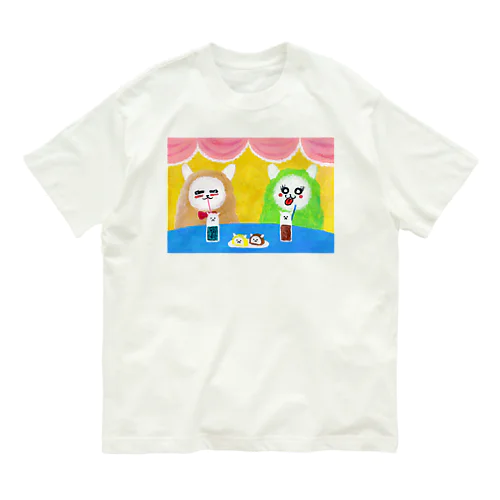 アルパカ×カフェ オーガニックコットンTシャツ