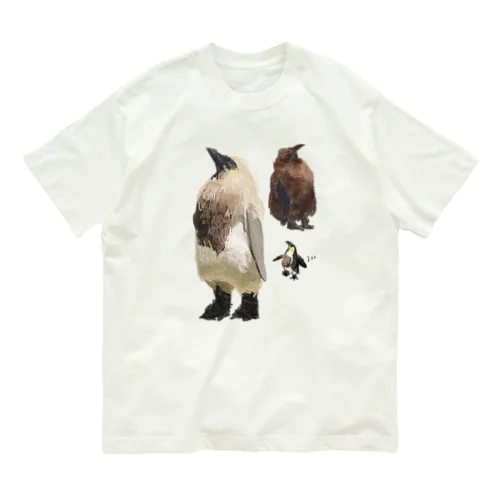 換毛期のペンギンたち Organic Cotton T-Shirt