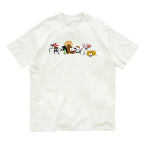 猫とキノコと時々犬 Organic Cotton T-Shirt