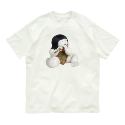 御所人形 笛吹き童子 Organic Cotton T-Shirt