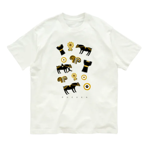 古代シリーズ▲▼▲▼王塚古墳の馬と紋様 Organic Cotton T-Shirt