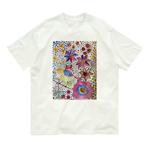 鳥と花のよろこび Organic Cotton T-Shirt