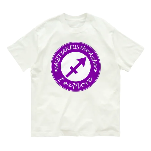 12星座キーフレーズ&パワーカラー～いて座～ / 12 zodiac key phrase & power colour - Sagittarius - Organic Cotton T-Shirt