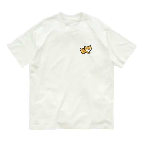 小さい赤柴（伏せ） オーガニックコットンTシャツ