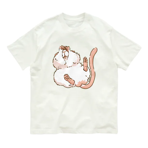 あおむけラットちゃん01 オーガニックコットンTシャツ