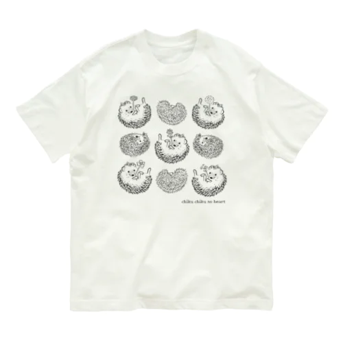 ちくちくのハート-flower- オーガニックコットンTシャツ