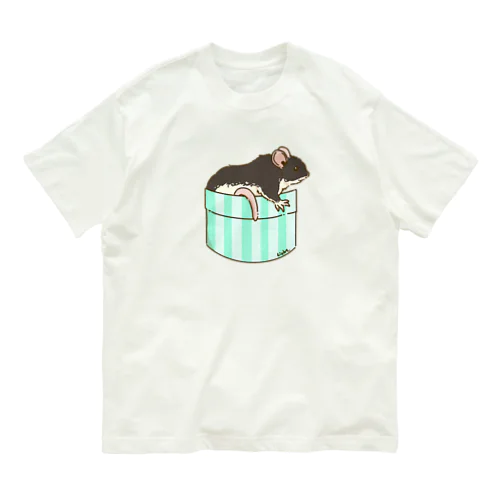ポケットに入るハツカネズミちゃん01 オーガニックコットンTシャツ