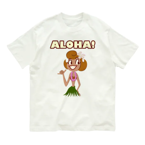 ALOHA Hula Girl Organic Cotton T-Shirt