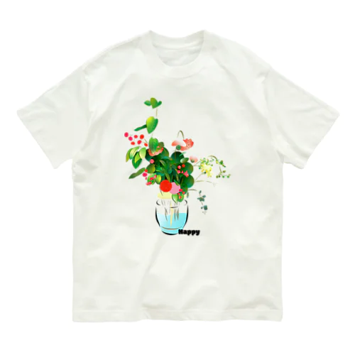 お花のある暮らし オーガニックコットンTシャツ