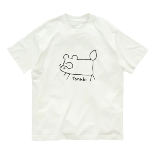 たぬき オーガニックコットンTシャツ