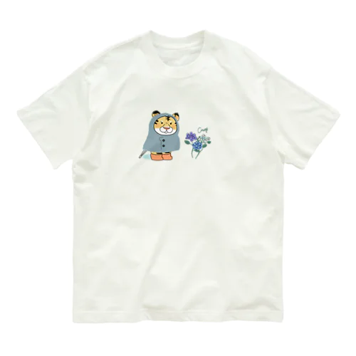 あじさいみつけた！てるてるとらぼうず オーガニックコットンTシャツ